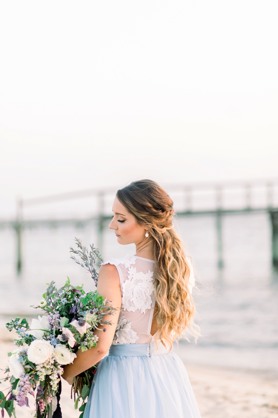 Organic Wedding Inspiration in Lavender and Blue via TheELD.com