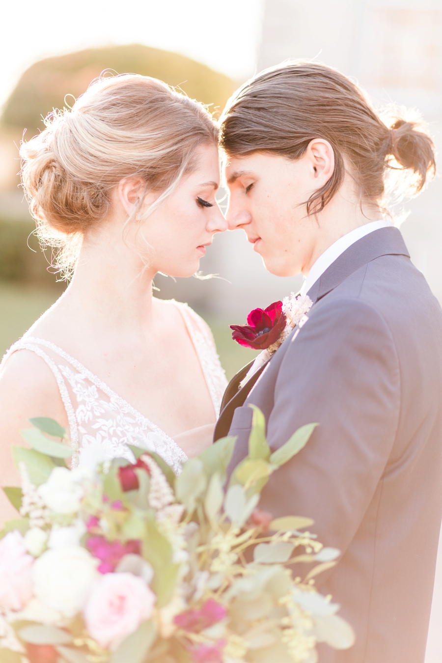Elegant, Romantic Blush & Plum Wedding Ideas via TheELD.com