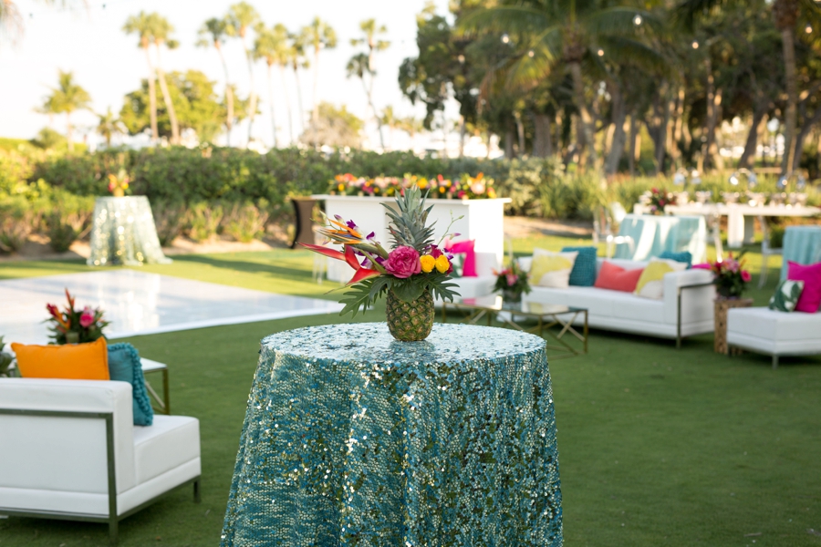 A Tropical Wedding Welcome Party via TheELD.com