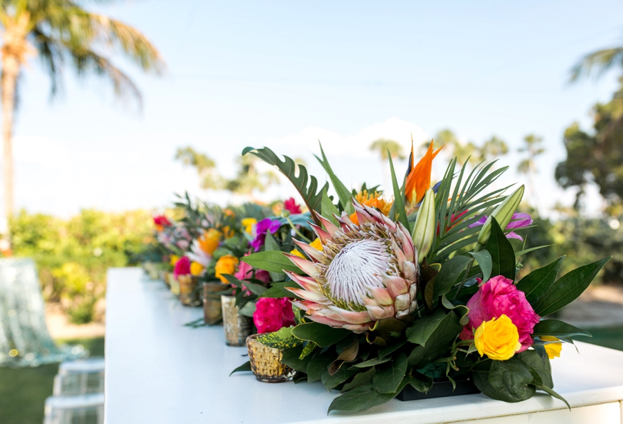 A Tropical Wedding Welcome Party via TheELD.com