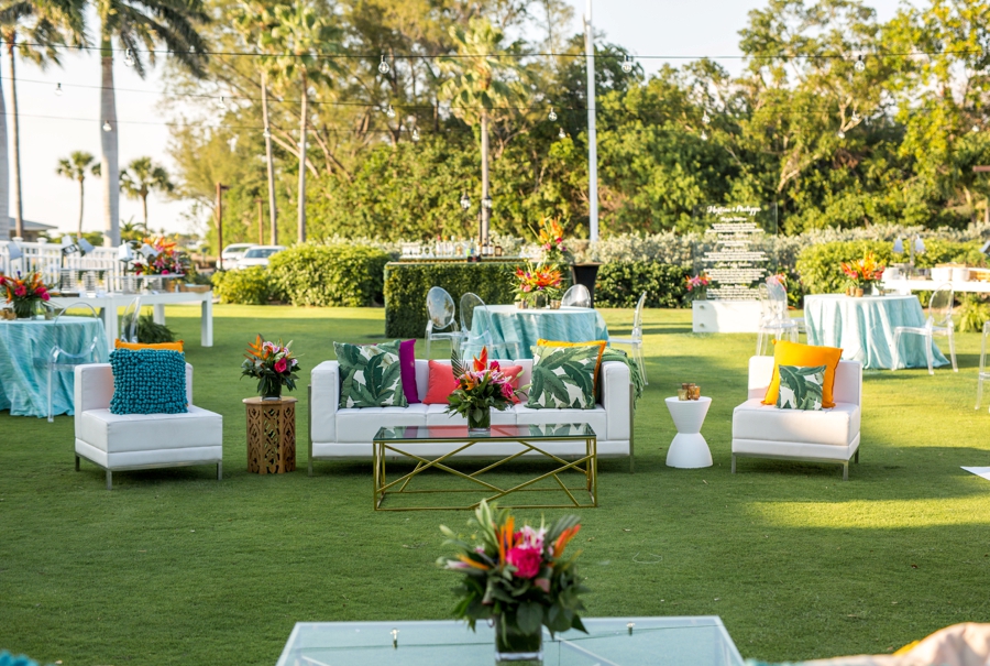 A Tropical Wedding Welcome Party via TheELD.com