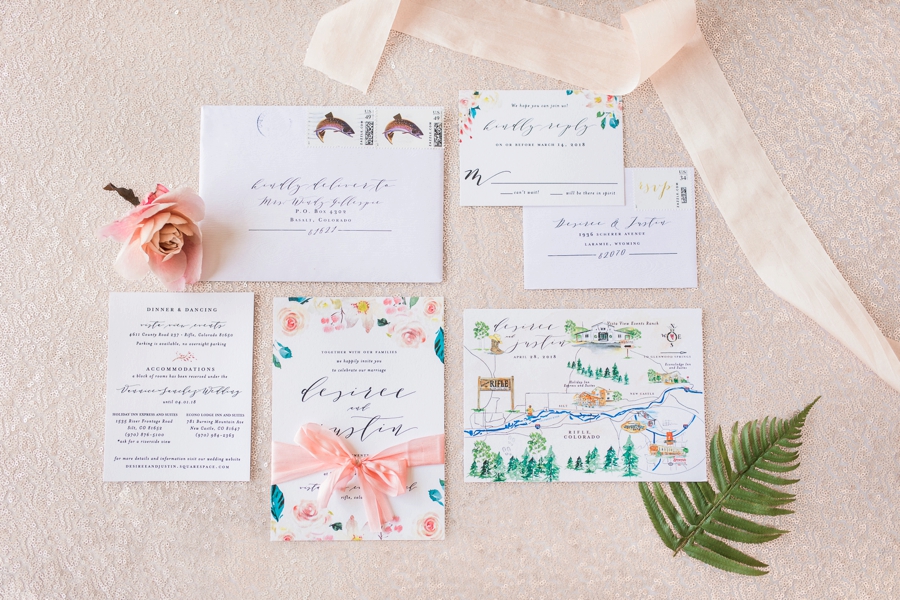 Blush & Peach Colorado Ranch Wedding via TheELD.com