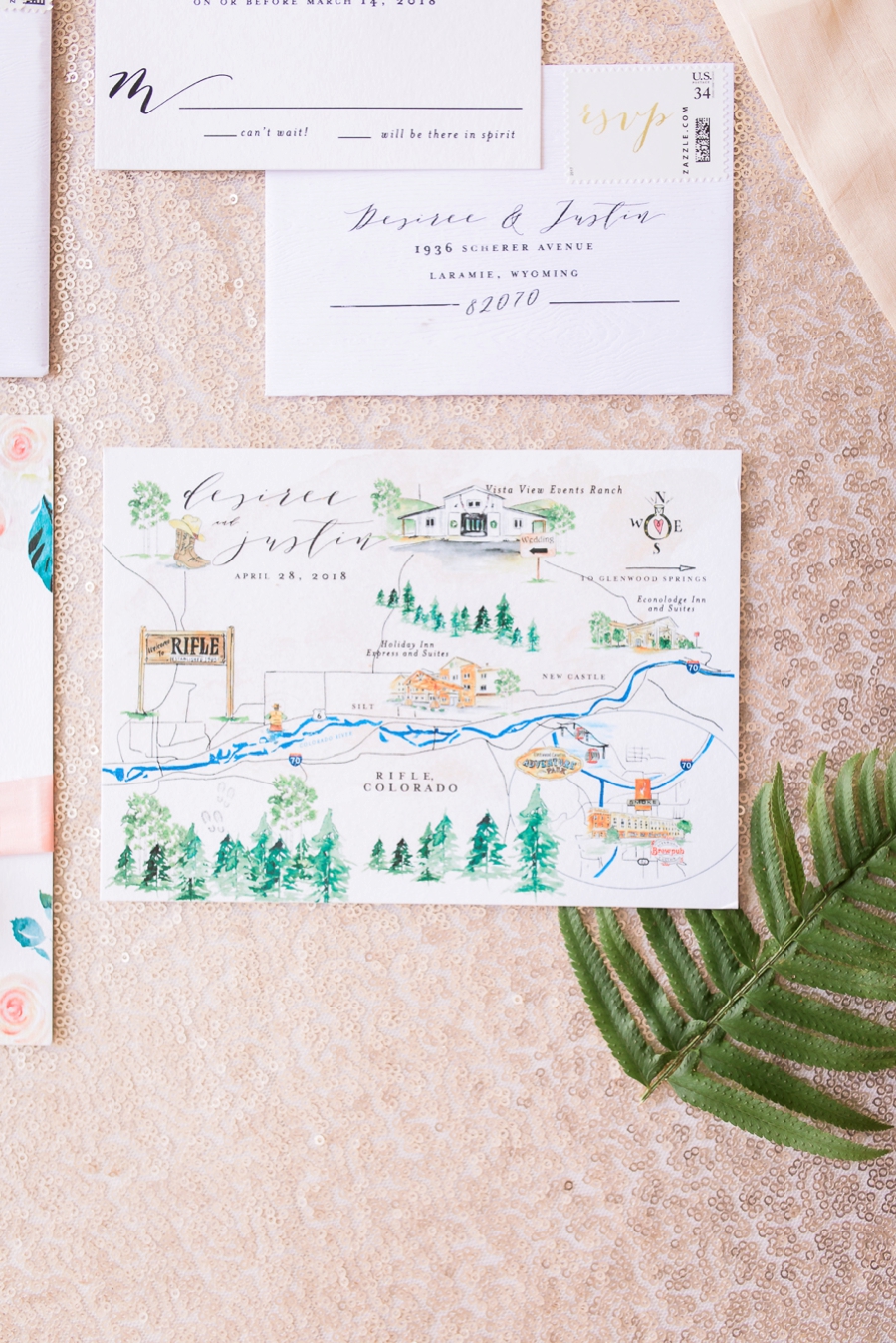 Blush & Peach Colorado Ranch Wedding via TheELD.com