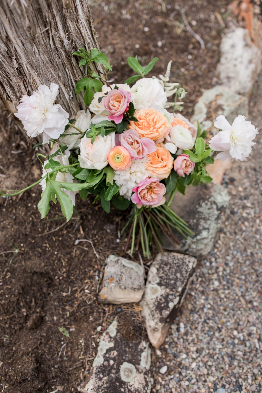 Blush & Peach Colorado Ranch Wedding via TheELD.com