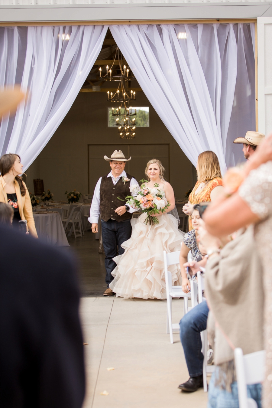 Blush & Peach Colorado Ranch Wedding via TheELD.com