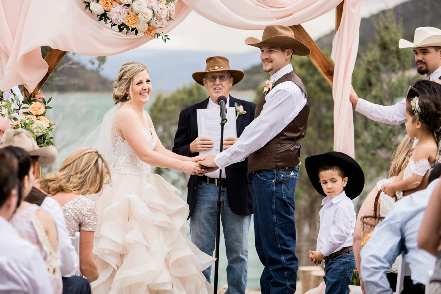 Blush & Peach Colorado Ranch Wedding via TheELD.com