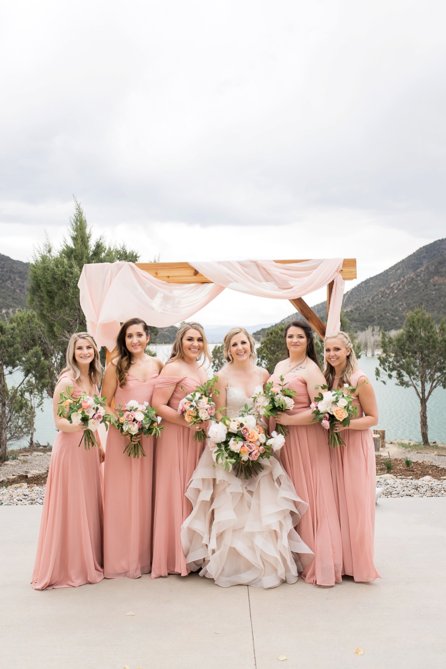 Blush & Peach Colorado Ranch Wedding via TheELD.com