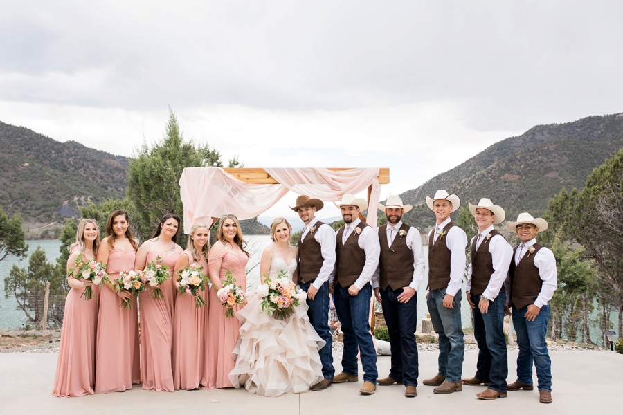 Blush & Peach Colorado Ranch Wedding via TheELD.com