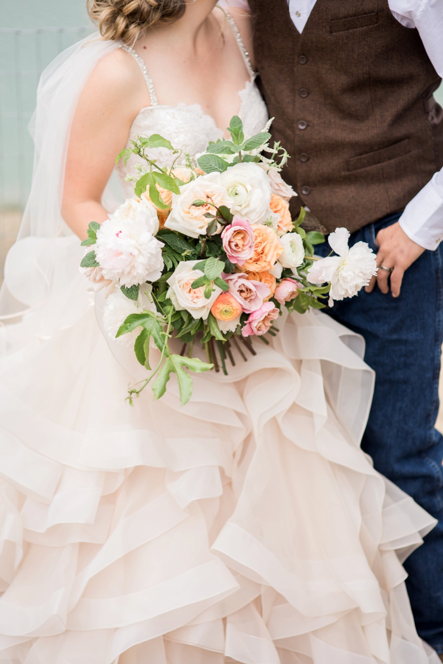 Blush & Peach Colorado Ranch Wedding via TheELD.com