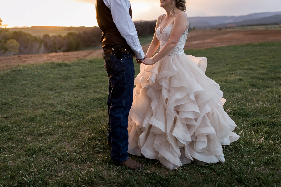 Blush & Peach Colorado Ranch Wedding via TheELD.com