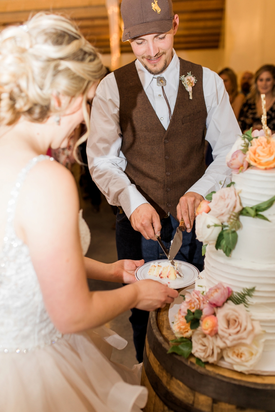 Blush & Peach Colorado Ranch Wedding via TheELD.com