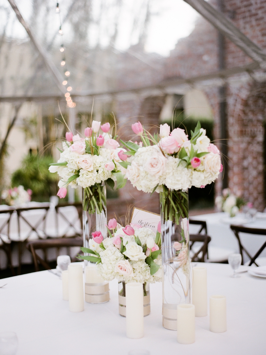 Romantic Pink & White Florida Wedding via TheELD.com