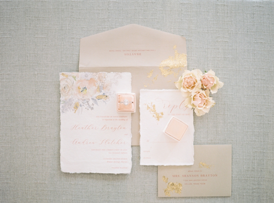 Timeless & Romantic Peach Wedding Ideas via TheELD.com