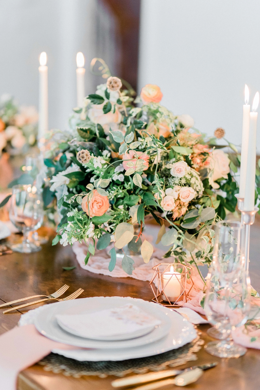 Timeless & Romantic Peach Wedding Ideas via TheELD.com