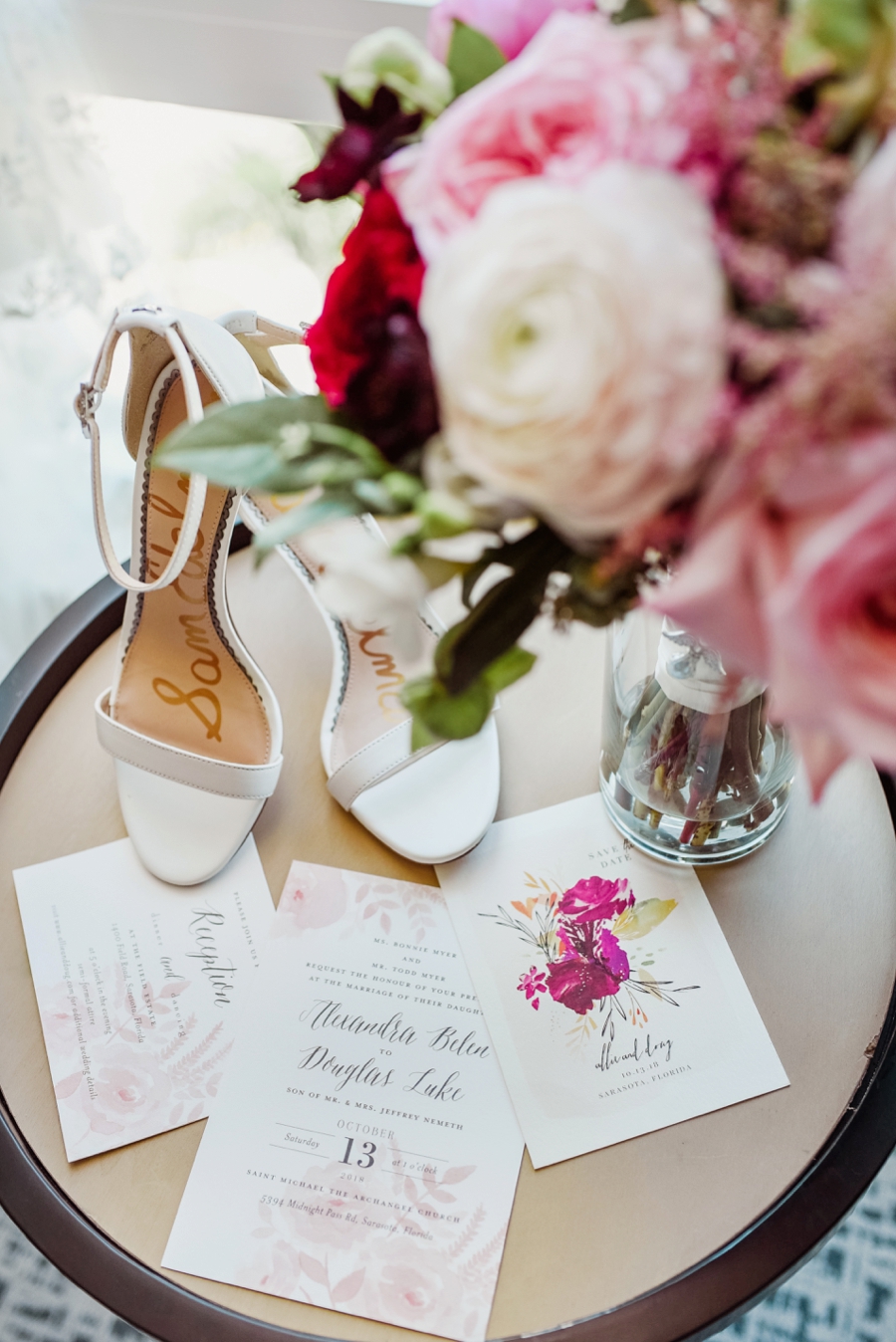 An Elegant Blush & Red Sarasota Wedding via TheELD.com