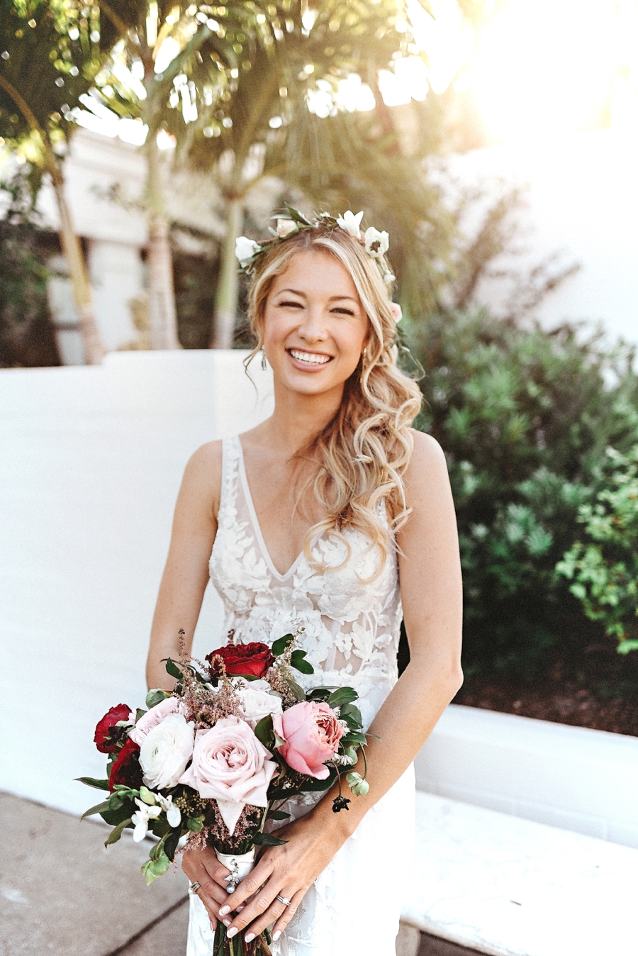 An Elegant Blush & Red Sarasota Wedding via TheELD.com