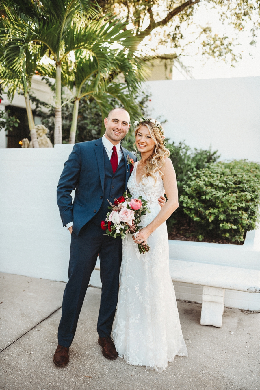 An Elegant Blush & Red Sarasota Wedding via TheELD.com