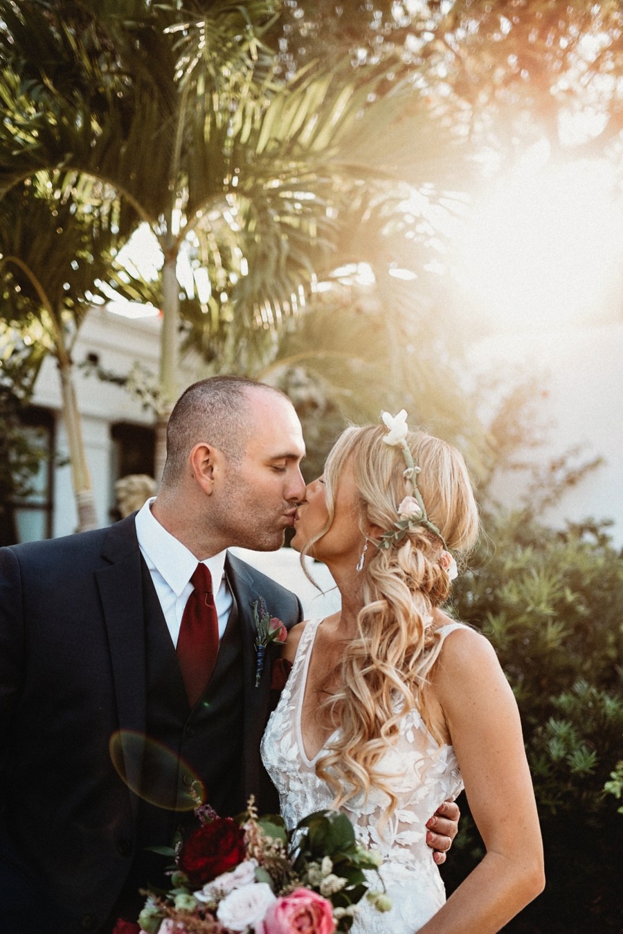 An Elegant Blush & Red Sarasota Wedding via TheELD.com