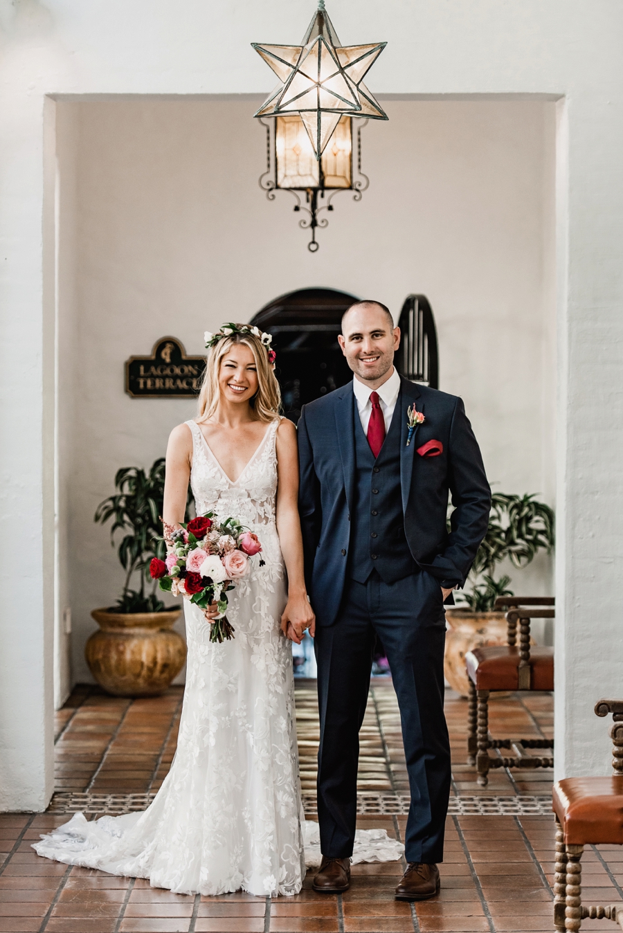 An Elegant Blush & Red Sarasota Wedding via TheELD.com