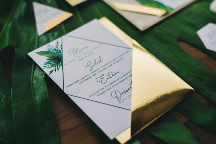 Modern Copper & Green Wedding Ideas via TheELD.com
