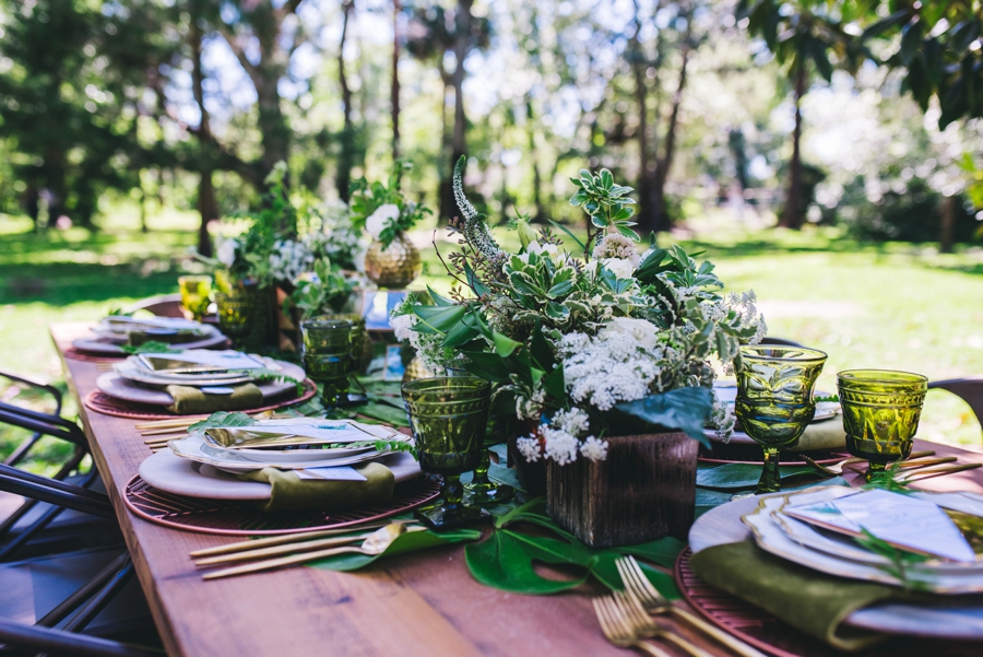 Modern Copper & Green Wedding Ideas via TheELD.com