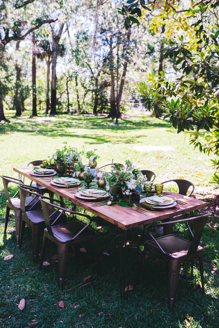 Modern Copper & Green Wedding Ideas via TheELD.com