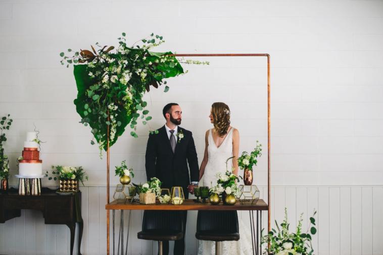 Modern Copper & Green Wedding Ideas via TheELD.com