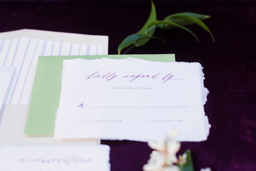 Lavender and Red Southern California Wedding Inspiration via TheELD.com