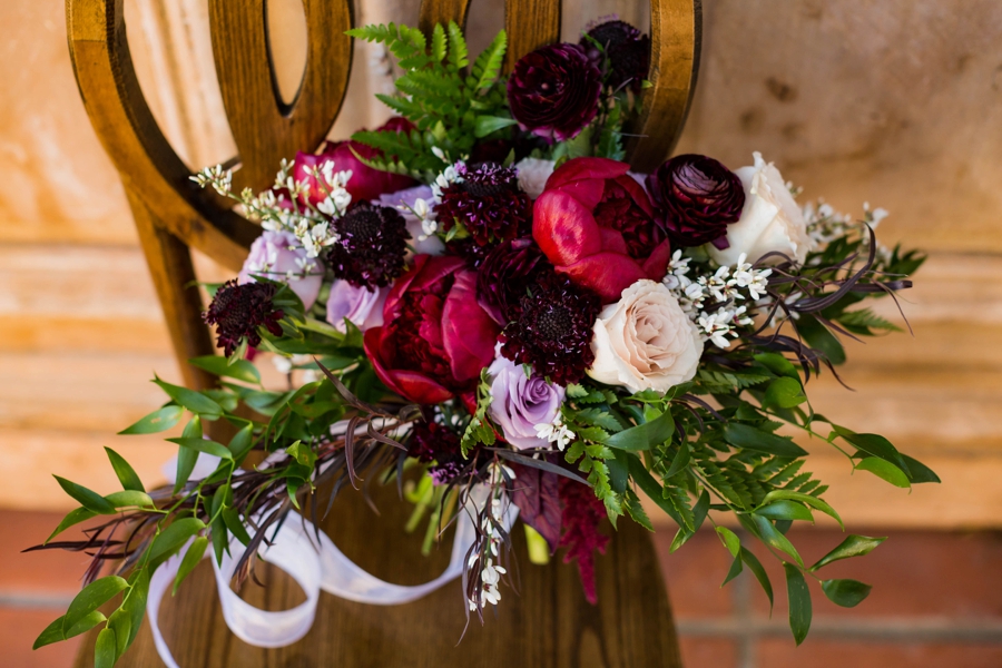 Lavender and Red Southern California Wedding Inspiration via TheELD.com