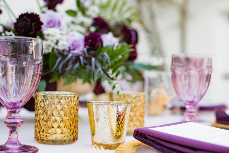 Lavender and Red Southern California Wedding Inspiration via TheELD.com