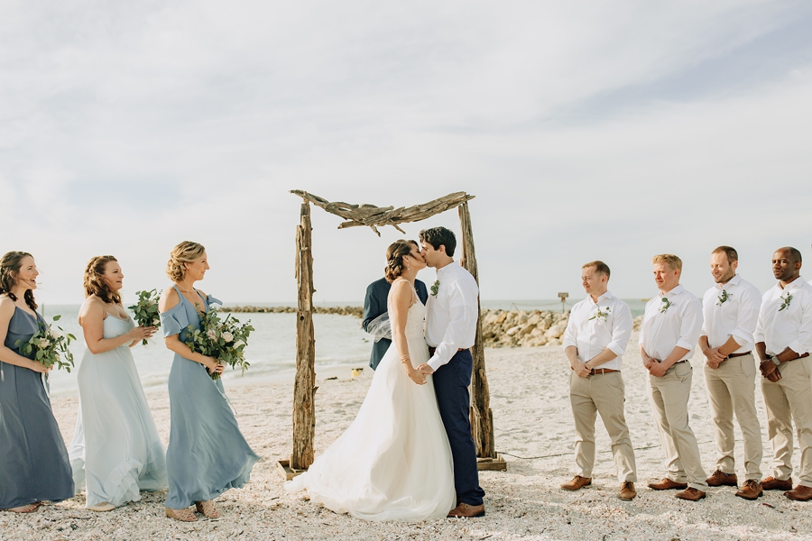 Organic Coastal Inspired Clearwater Beach Wedding via TheELD.com