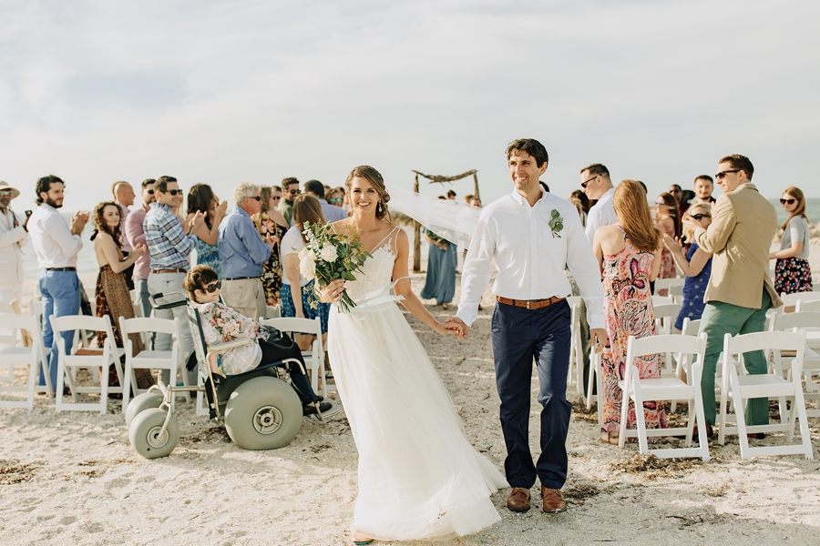 Organic Coastal Inspired Clearwater Beach Wedding via TheELD.com