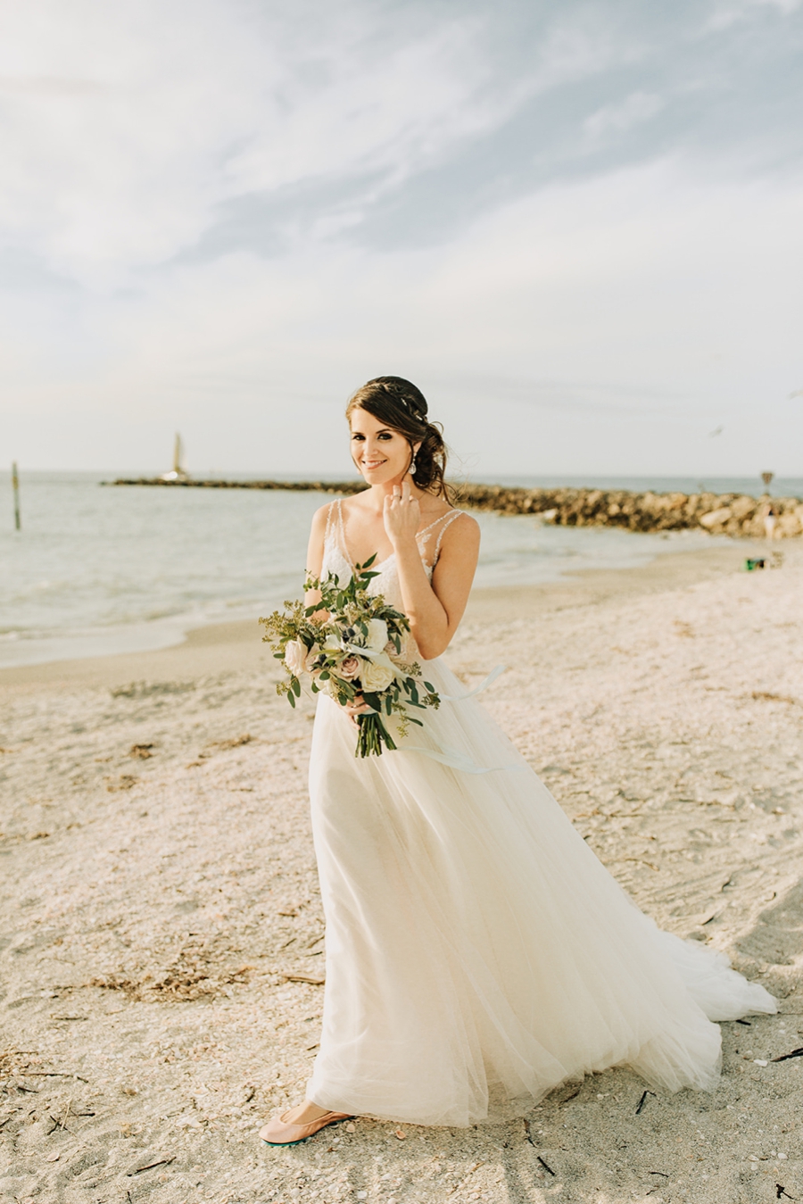 Organic Coastal Inspired Clearwater Beach Wedding via TheELD.com