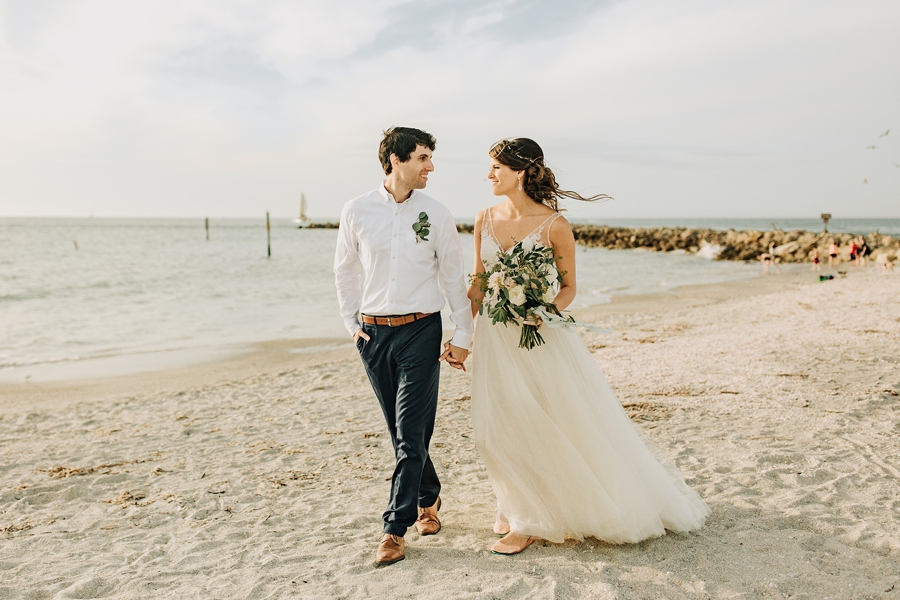 Organic Coastal Inspired Clearwater Beach Wedding via TheELD.com