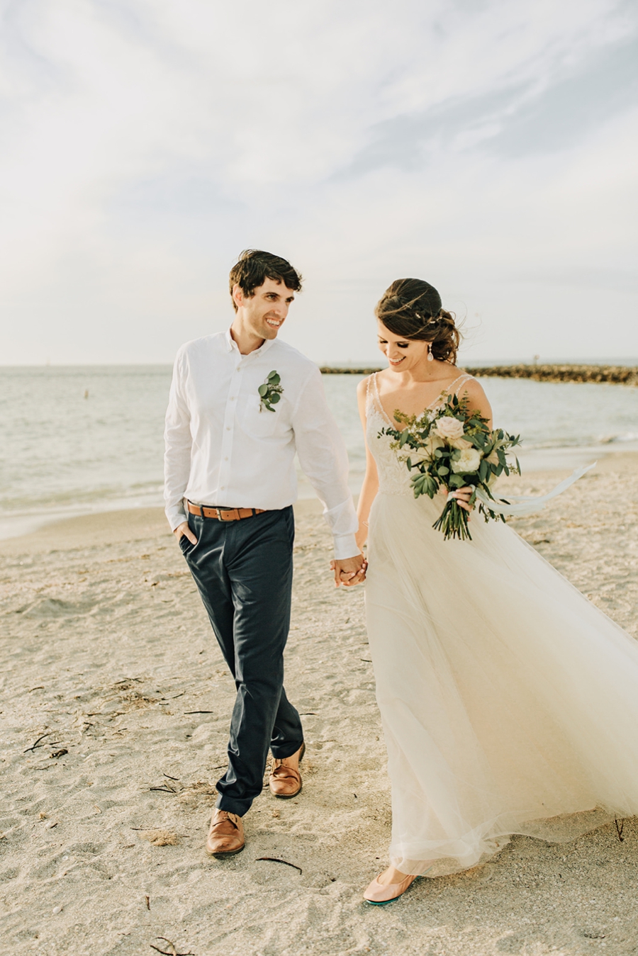 Organic Coastal Inspired Clearwater Beach Wedding via TheELD.com