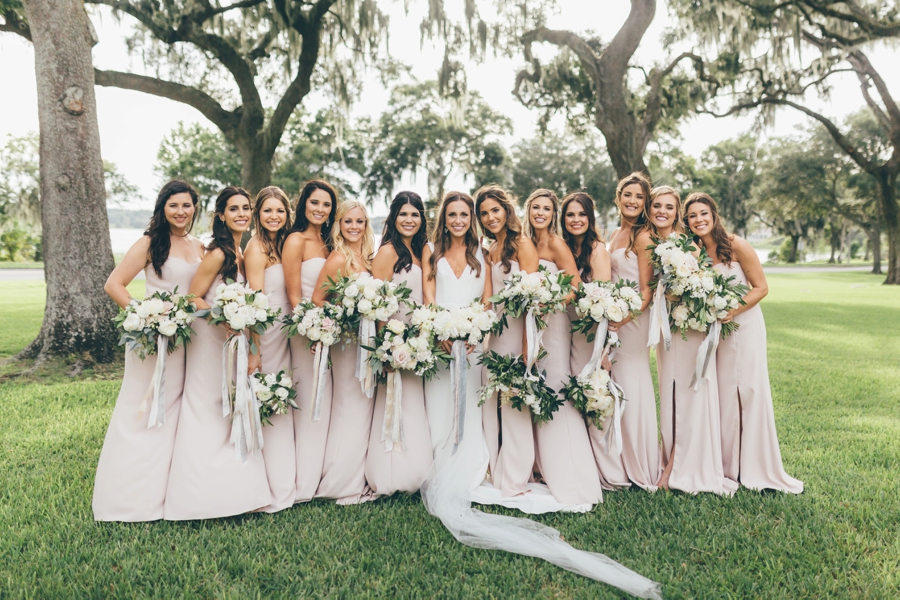 Romantic Blush & White Central Florida Wedding via TheELD.com