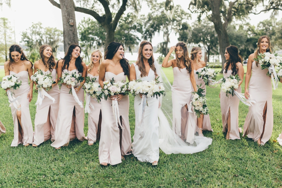 Romantic Blush & White Central Florida Wedding via TheELD.com