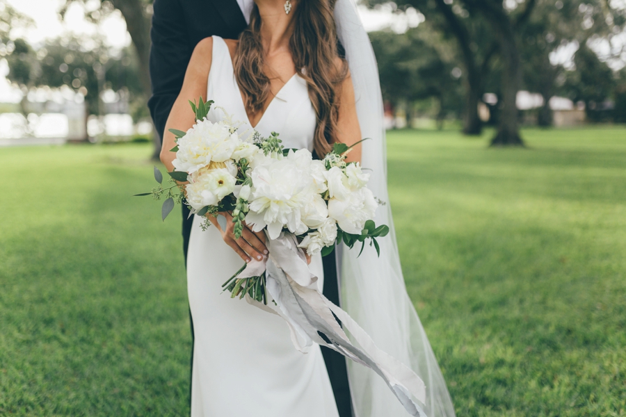 Romantic Blush & White Central Florida Wedding via TheELD.com