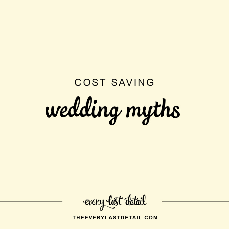 Cost Saving Wedding Myths via TheELD.com