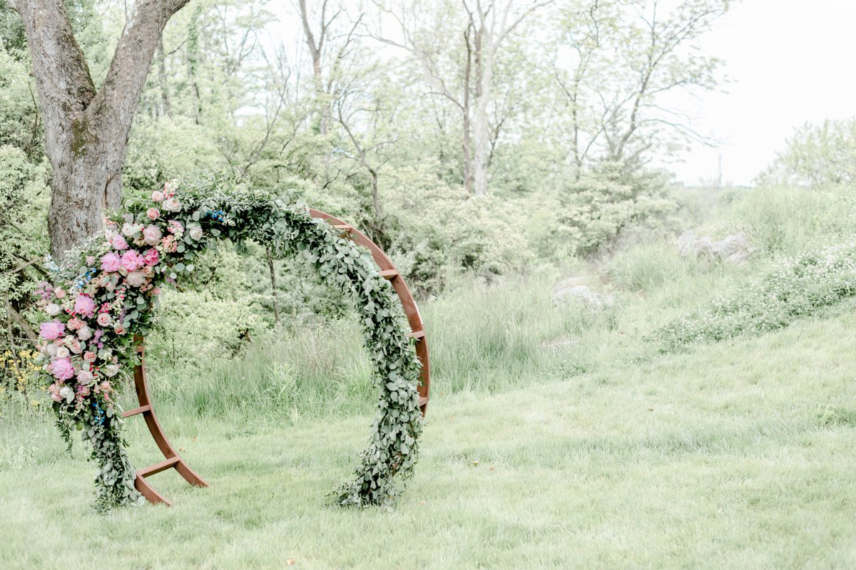 Organic Pink and Navy Wedding Ideas via TheELD.com