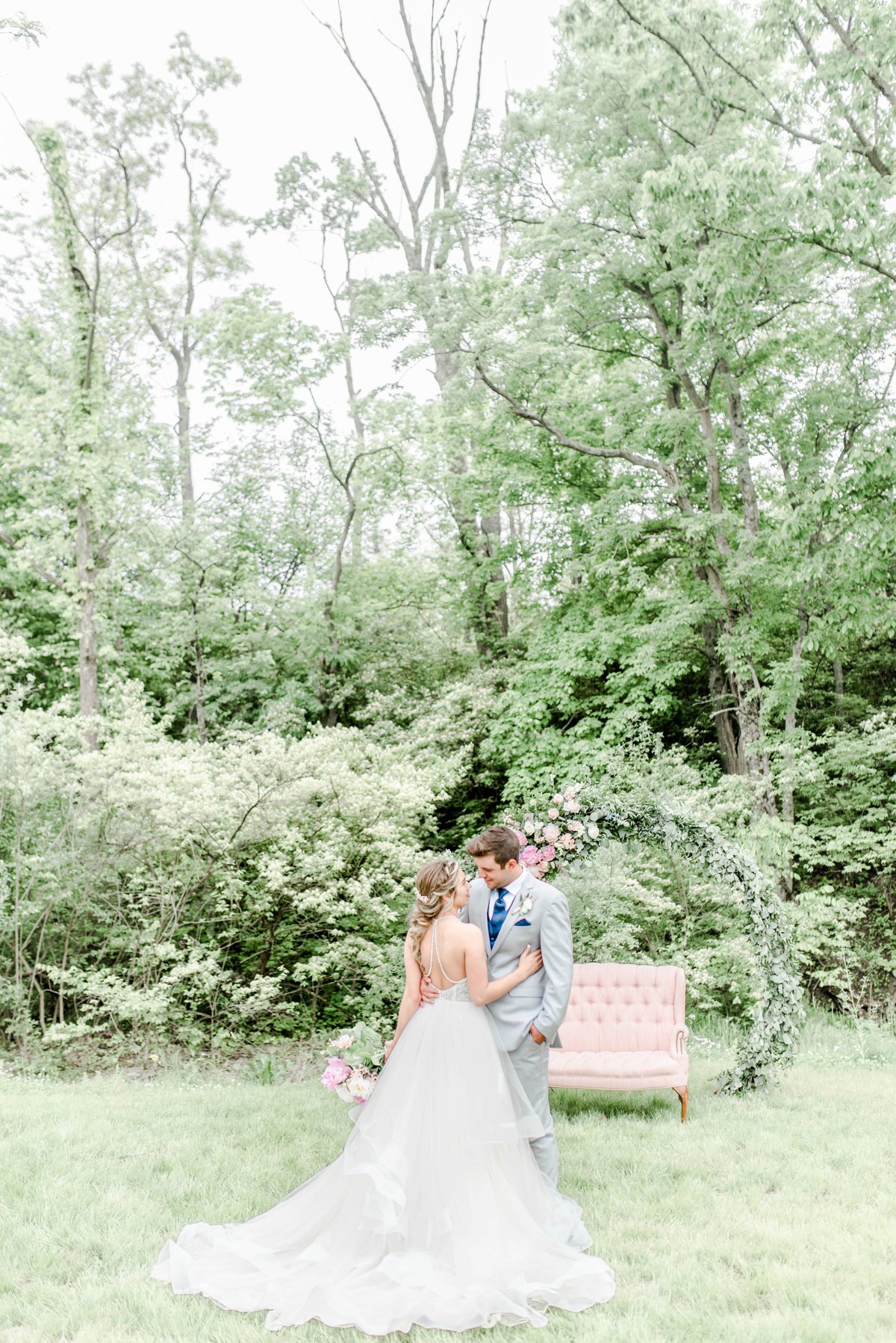 Organic Pink and Navy Wedding Ideas via TheELD.com