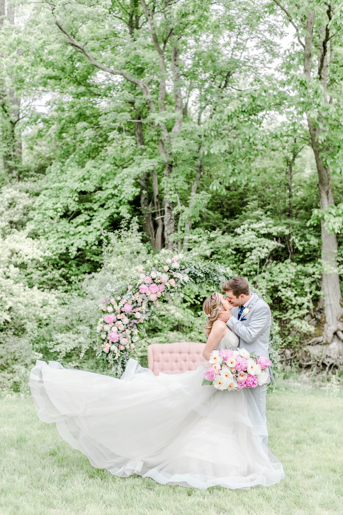 Organic Pink and Navy Wedding Ideas via TheELD.com