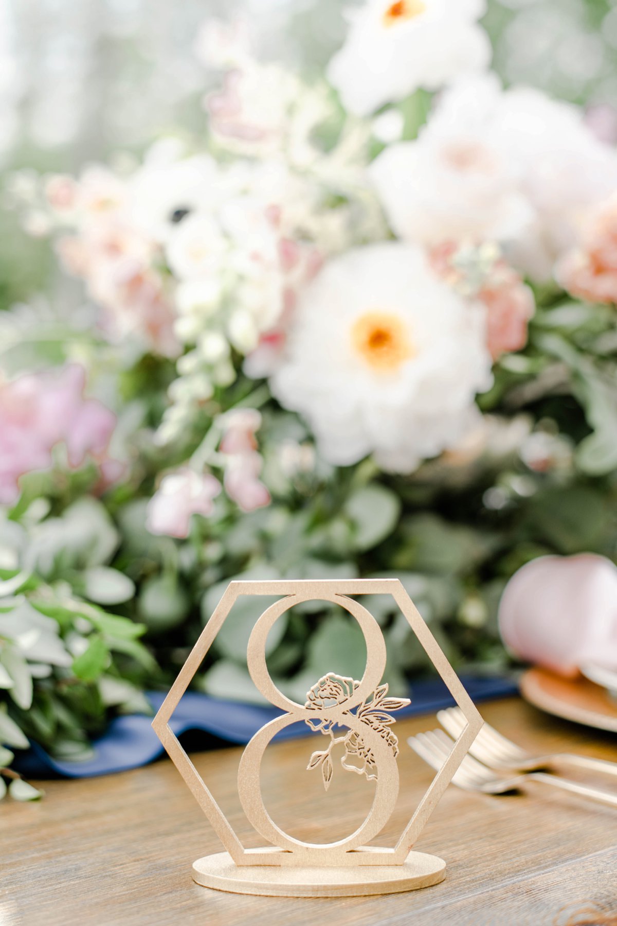 Organic Pink and Navy Wedding Ideas via TheELD.com