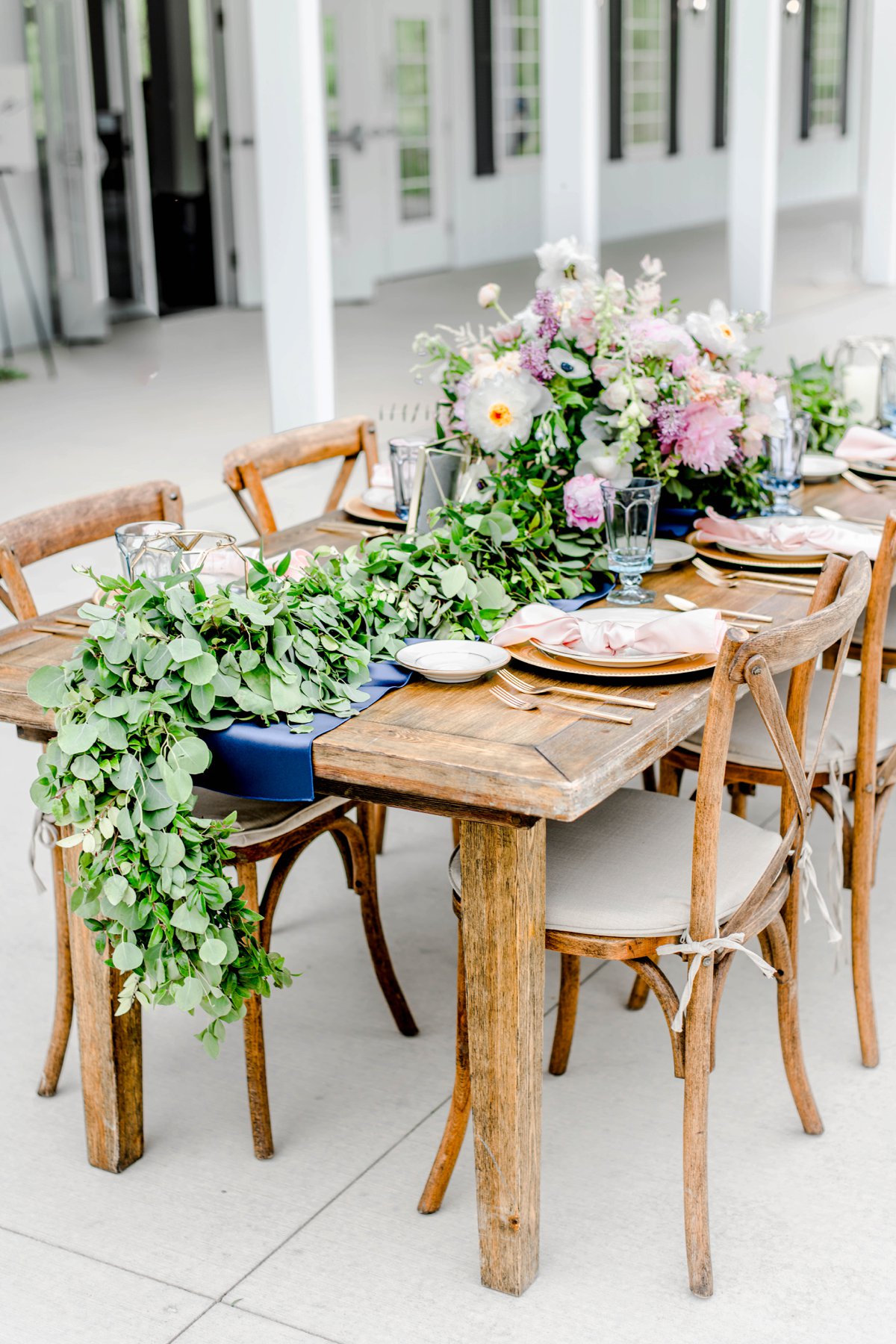 Organic Pink and Navy Wedding Ideas via TheELD.com