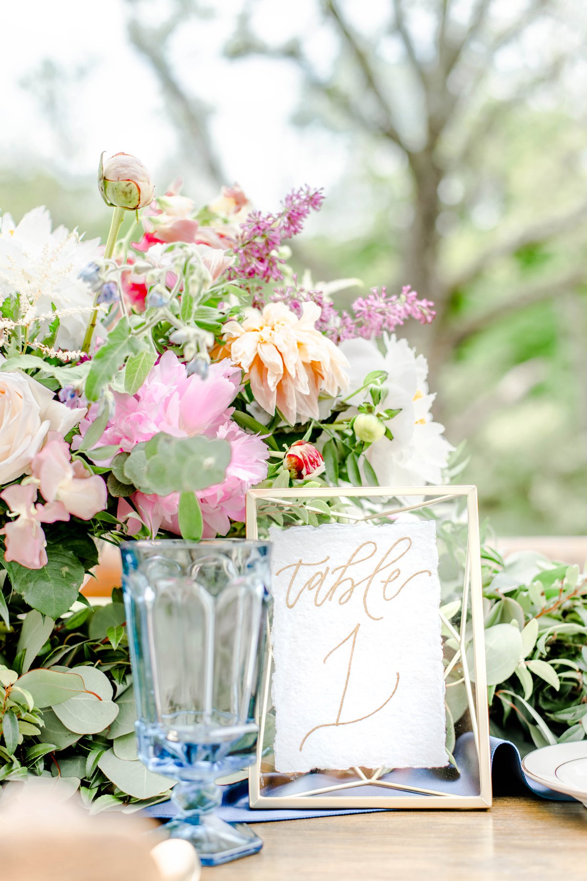 Organic Pink and Navy Wedding Ideas via TheELD.com