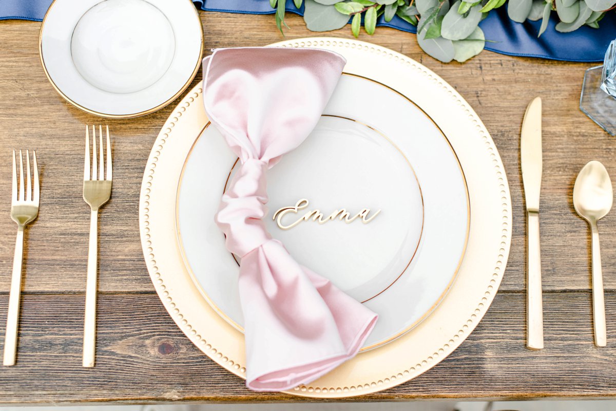 Organic Pink and Navy Wedding Ideas via TheELD.com