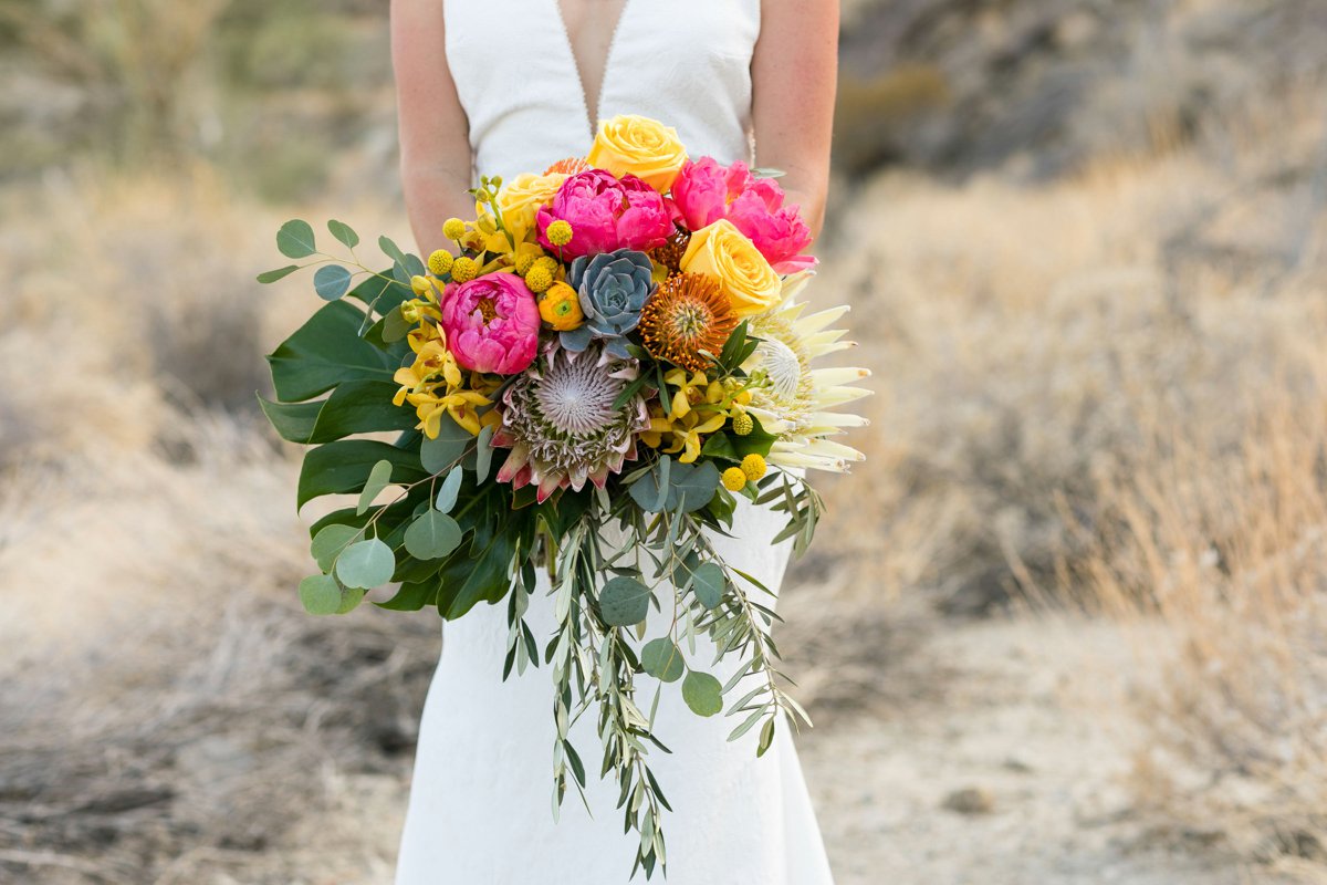 Vibrant Jungle Inspired Palm Springs Wedding via TheELD.com