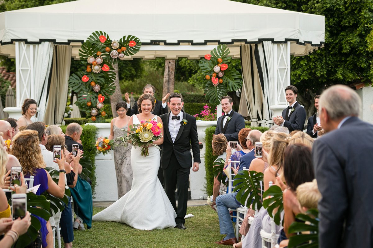 Vibrant Jungle Inspired Palm Springs Wedding via TheELD.com