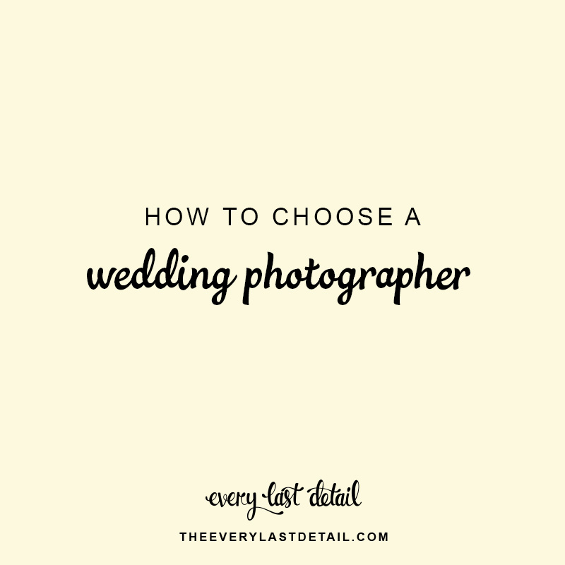 How To Choose A Wedding Photographer via TheELD.com