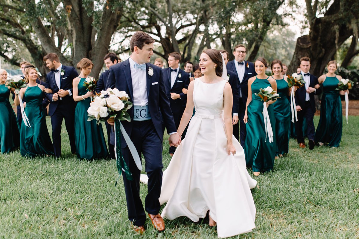 An Elegant Green & Navy Southern Wedding via TheELD.com